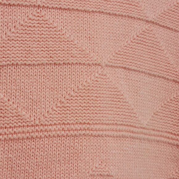 VTG Coral Pink Sweater Shirt 80s Geometric Knit Alicia Small - Picture 5 of 6